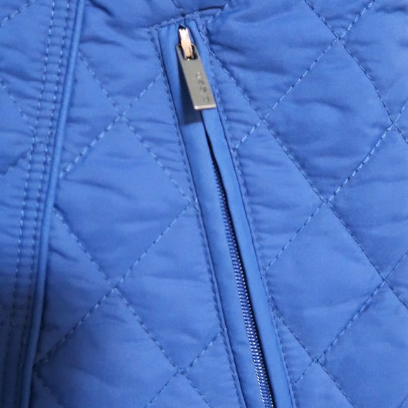 Olsen Europe Royal Blue Quilted Vest Small - Picture 4 of 8